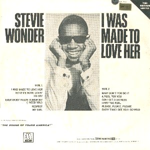 Stevie Wonder - I was Made to Love Her back cover